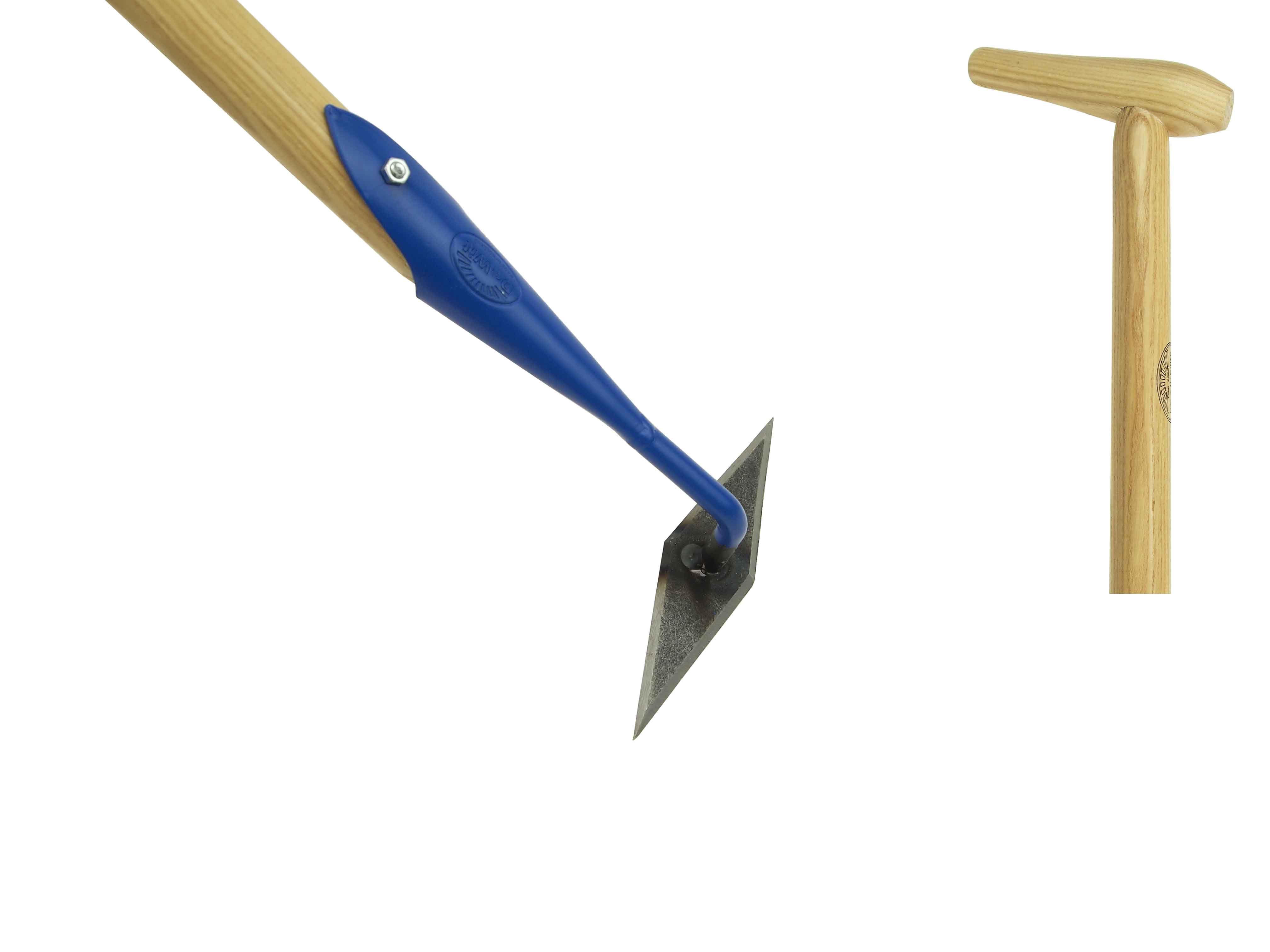 Diamond hoe 18cm blue with 170cm P-top handle